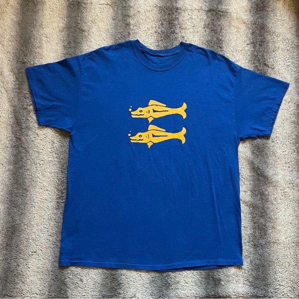 Legends Of The Hidden Temple Blue Barracuda’s T Shirt Mens XL Blue Yellow No Tag